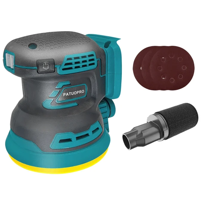 125mm Brushless Random Orbital Sander Wood Grinder Polishing 3-Speed Electric Grinding For Makita 18V Battery(No Battery)