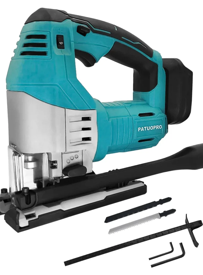 Brushless 6-Speed Electric Jig Saw Cordless Saw 4-Position Orbital Jigsaw Woodworking Tools For Makita 18V Battery(No Battery)