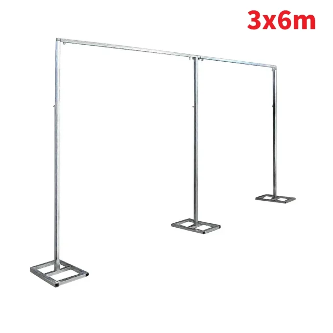 10x20Ft Wedding Party Backdrop Stand Pipe Kit Heavy Duty Photography Background Support System Curtain Frame Wedding Arch Silver