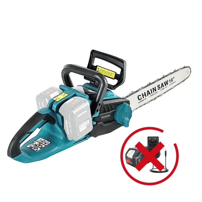 Brushless 16Inch Cordless Electric Chain Saw Woodworking Tools For Orchard Branch Handheld Cutter For Makita Battery(No Battery)