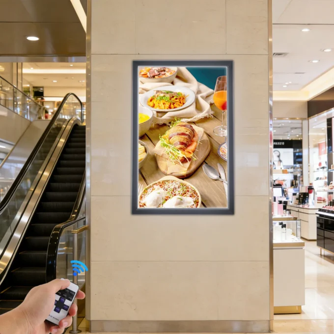 25W 100V Wall Mount LED Movie Poster Frame 60*91cm LED Poster Frame Homes Theaters Retail Spaces