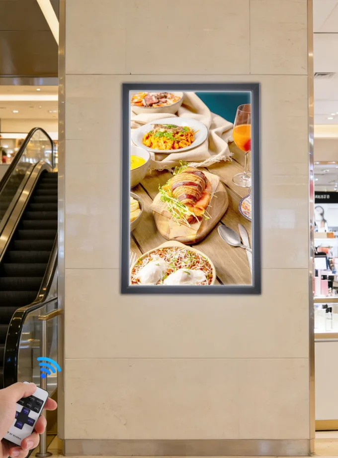 25W 100V Wall Mount LED Movie Poster Frame 60*91cm LED Poster Frame Homes Theaters Retail Spaces