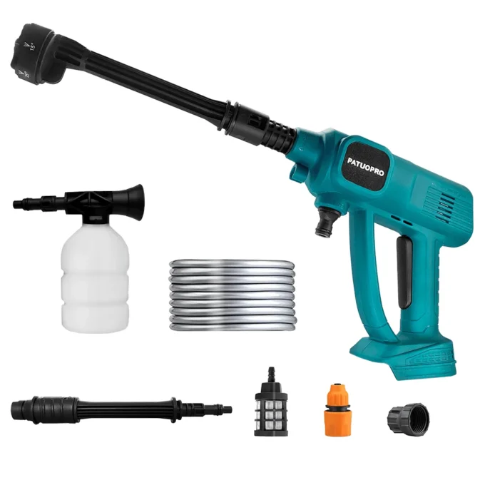Cordless High-Pressure Car Washer Gun With 6In1 Spray Nozzle Gun Portable Power Cleaning Tool For Makita 18V Battery(No Battery）