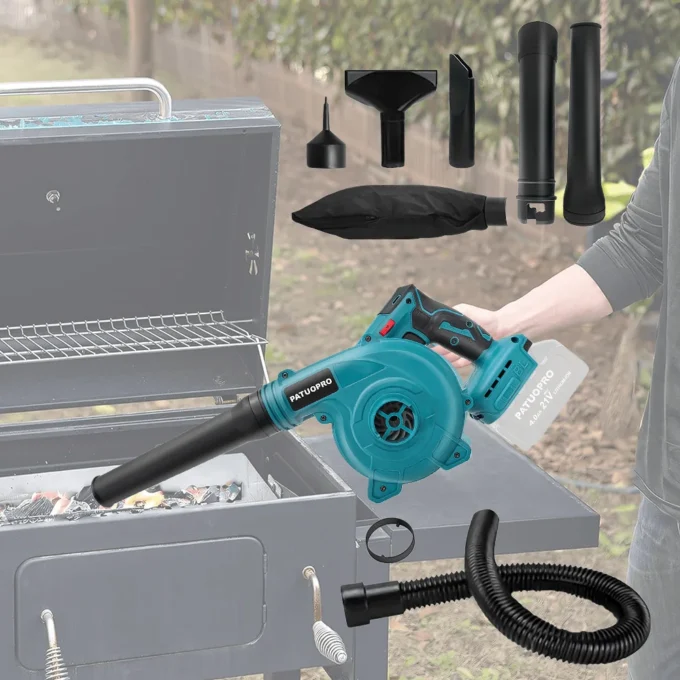 2-In-1 Brushless Electric Air Blower Cordless Mutifunction Dust Blowing Garden Cleaning Tools For Makita 18V Battery(No Battery)