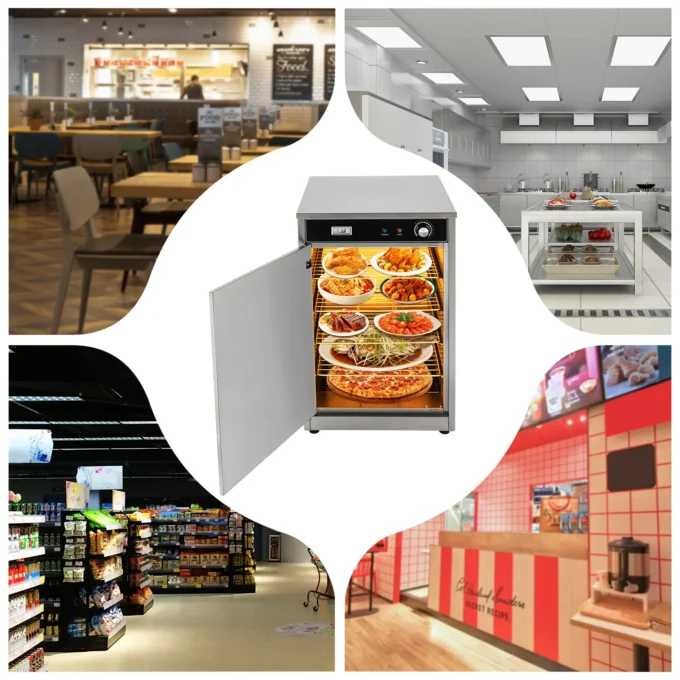 600W 18.7*20.66*29.52in Electric Commercial Hot Box Food Warmer Countertop Heated Holding Cabinet with Clear Indicator