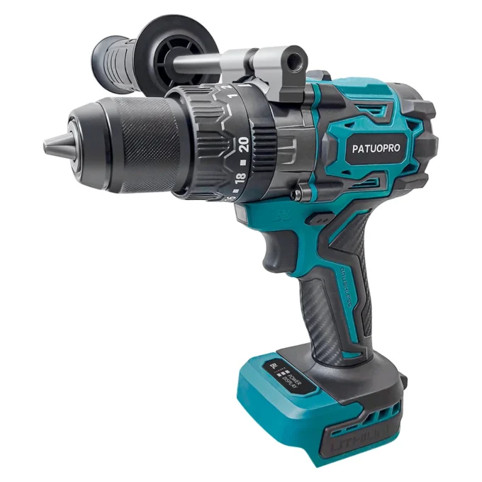 13MM Brushless Electric Impact Drill 20 Torque Cordless Screwdriver 3-Function Hammer Drill For Makita 18V Battery(No Battery)