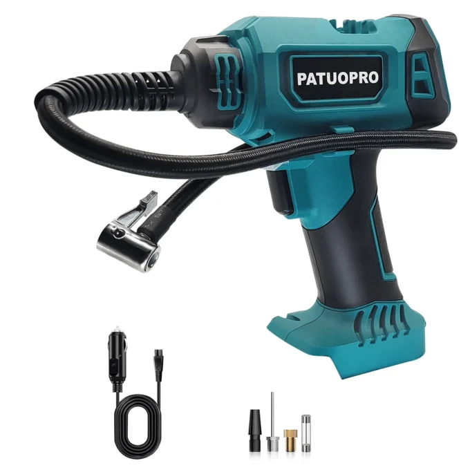 Cordless Electric Air Pump Rechargeable Portable Car Tire Handheld Air Automatic Compressor For Makita 18V Battery(No Battery)